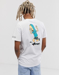 Белая футболка adidas Skateboarding - Beavis and Butt-Head - Белый