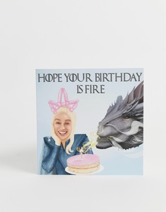 Поздравительная открытка на день рождения birthday is fire WACTT - Мульти