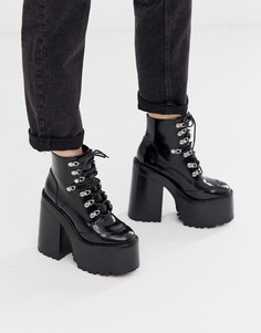 Ботинки на толстом каблуке Jeffrey Campbell - Fernrock - Черный