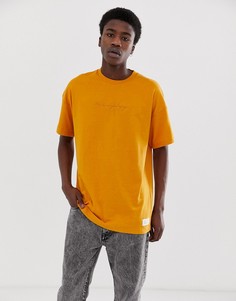 Желтая футболка с вышивкой на груди Fairplay Lansky - Оранжевый