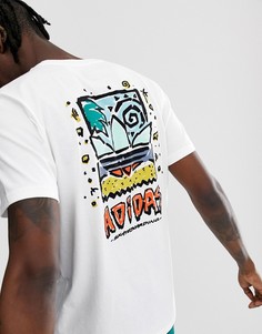 Белая футболка с логотипом на груди adidas Skateboarding - Белый
