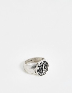 Серебристое кольцо с гравировкой Icon Brand - Серебряный