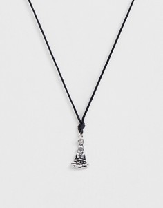 Ожерелье с подвеской в виде Будды ASOS DESIGN - Серебряный