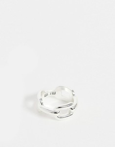 Серебристое кольцо с дизайном в виде цепочки WFTW - Серебряный