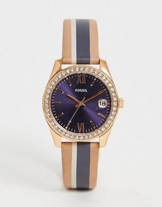 Часы с кожаным ремешком Fossil ES4594 Mini Scarlette - Коричневый