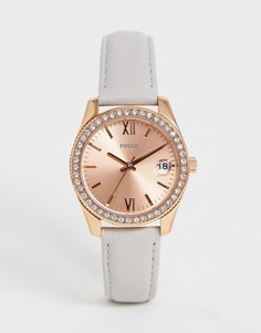 Часы с кожаным ремешком Fossil ES4556 Scarlette - Белый