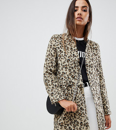 Строгое пальто с леопардовым принтом Missguided - Мульти