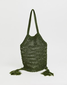 Зеленая сетчатая сумка Pull&Bear - Зеленый