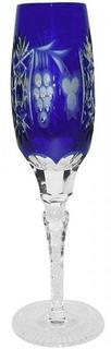 Бокалы для игристых вин Ajka Crystal Grape Cobalt blue фужер для шампанского 180 мл