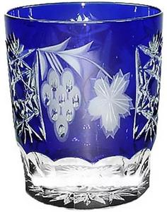 Стаканы для виски Ajka Crystal Grape Cobalt blue стакан низкий 390 мл