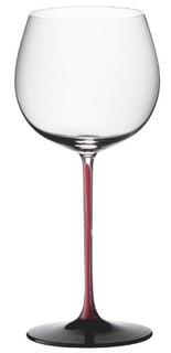 Бокалы для белого вина Riedel Sommeliers Black Series - Фужер Montrachet (Chardonnay) 500 мл хрусталь, с красной ножкой и черным основанием 4100/07 R