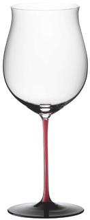 Бокалы для красного вина Riedel Sommeliers Black Series - Фужер Burgundy Grand Cru 1050 мл хрусталь, c красной ножкой и черным основанием 4100/16 R