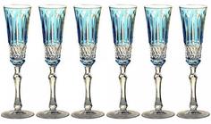 Наборы бокалов для шампанского Ajka Crystal St. Louis Light blue набор фужеров для шампанского 120 мл