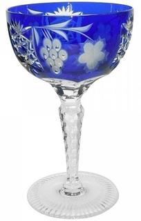 Бокалы для игристых вин Ajka Crystal Grape Cobalt Blue фужер для шампанского 210 мл