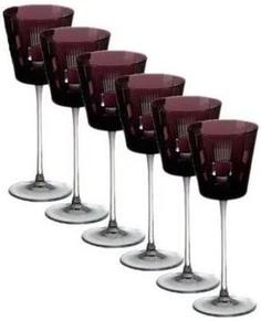 Наборы бокалов для красного вина Ajka Crystal Retro Amethyst набор фужеров 170 мл аметист
