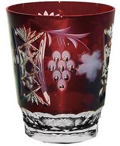 Стаканы для виски Ajka Crystal Grape Dark ruby стакан низкий 390 мл