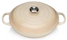 Чугунные кастрюли Le Creuset Кастрюля круглая неглубокая 30см, Миндаль