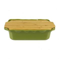 Керамические формы для выпечки Appolia Форма с доcкой прямоугольная Cook&Stock темно-зеленая 37,7х23,2х9,2см 3,7л