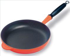 Чугунные сковороды Le Creuset Сковорода 28см с черной ручкой, Оранжевая лава