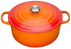 Чугунные кастрюли Le Creuset Кастрюля круглая 18см, Оранжевая лава