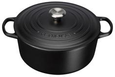 Чугунные кастрюли Le Creuset Кастрюля круглая 28см, Черный матовый
