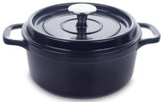 Чугунные кастрюли INVICTA Bleu reglisse Кастрюля 24 см, 4,0 л, синяя