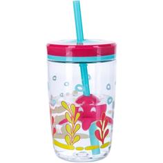 Детская посуда Contigo Детский стакан с соломинкой Floating straw tumbler 0,47л розовый