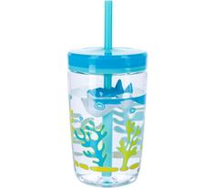 Детская посуда Contigo Детский стакан с соломинкой Floating straw tumbler 0,47л голубой