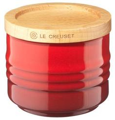 Сахарницы, Конфетницы Le Creuset Сахарница с деревянной крышкой Вишня