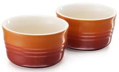 Керамические формы для выпечки Le Creuset Набор рамекинов х2 шт Оранжевая лава