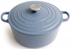 Чугунные кастрюли LE CREUSET Кастрюля круглая 26 см, эмалированный чугун, бременская лазурь