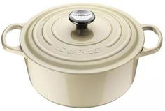 Чугунные кастрюли LE CREUSET Кастрюля круглая для запекания 26 см, чугун, жемчужный