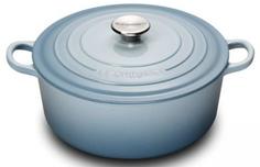 Чугунные кастрюли LE CREUSET Кастрюля круглая для запекания 24 см, чугун, светло-голубой
