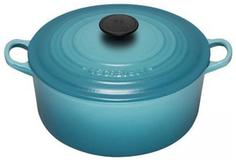 Чугунные кастрюли LE CREUSET Кастрюля круглая для запекания 24 см, чугун, бирюзовый