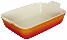 Посуда для запекания LE CREUSET Блюдо прямоугольное, 16х19 см, оранжевая лава