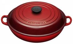 Чугунные кастрюли LE CREUSET Низкая кастрюля 30 см, чугун, вишня
