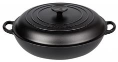 Чугунные кастрюли LE CREUSET Низкая кастрюля 30 см, чугун, черный матовый