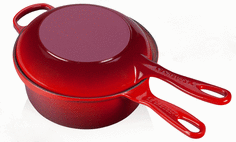 Чугунные сковороды LE CREUSET Многофункциональная сковорода, 22 см, сплошная ручка, чугун, вишня