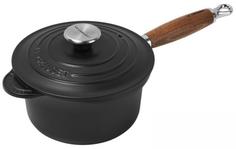 Чугунные ковши LE CREUSET Ковш с крышкой 18 см, эмалированный чугун, черный матовый