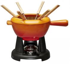 Прочее LE CREUSET Набор для фондю чугун, оранжевая лава