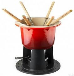 Прочее LE CREUSET Набор для фондю: подставка, чугунная форма, 6 вилок, горелка, гель