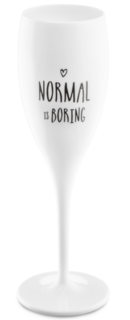 Бокалы для игристых вин Koziol Бокал для шампанского с надписью NORMAL IS BORING, белый