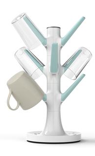 Сушилки для посуды Silicone Zone Сушилка для стаканов Cup Tree, цвет бело-голубой