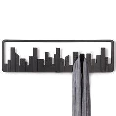 Вешалки и крючки Umbra Вешалка настенная Skyline черная
