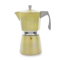 Гейзерные кофеварки IBILI Evva Golden Кофеварка гейзерная на 12 чашек, цвет золотой, для всех типов плит, литой алюминий