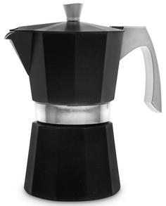 Гейзерные кофеварки IBILI Evva Кофеварка гейзерная на 9 чашек, цвет черный, для всех типов плит, литой алюминий