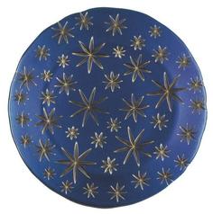 Блюда Nachtmann Golden Stars Charger Plate Blue/Gold, тарелка