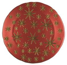 Блюда Nachtmann Golden Stars Charger Plate Red/Gold, тарелка