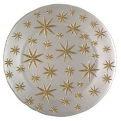 Блюда Nachtmann Golden Stars Charger Plater White/Gold, тарелка