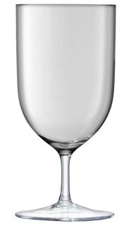 Наборы бокалов для красного вина LSA Набор из 2 бокалов для воды и вина Hint 400 мл серый